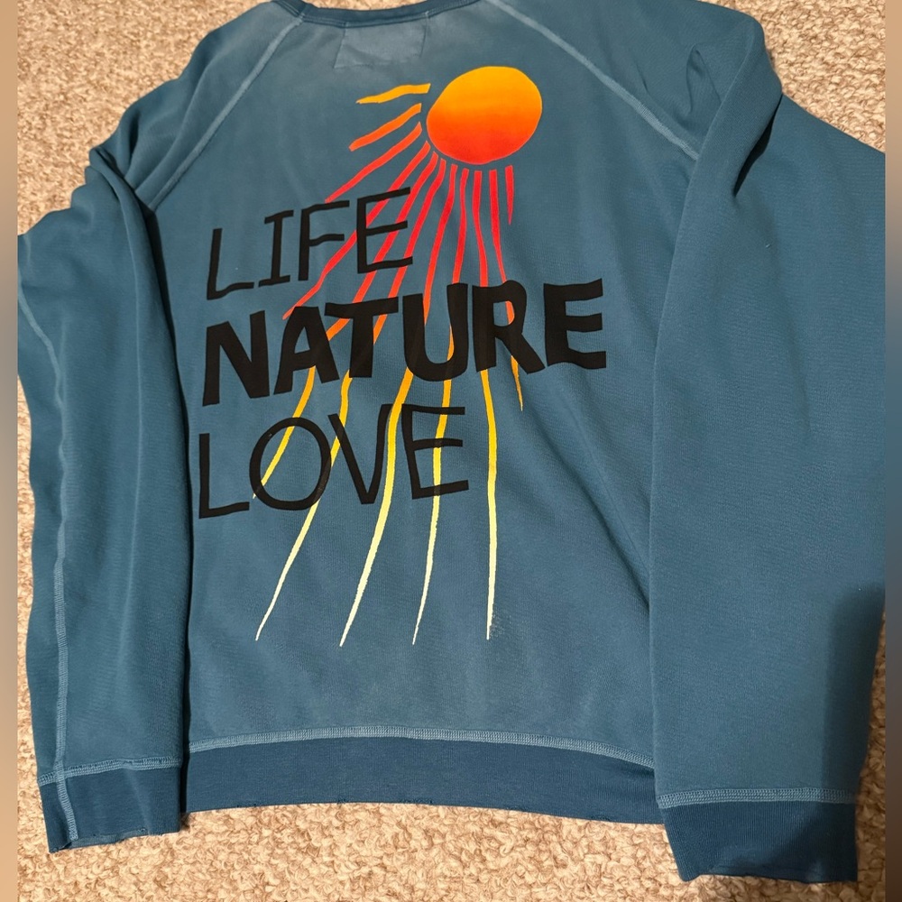 FREECITY LNLSUN SUPERYUMM RAGLAN - BLUESOUND GLASS Life Nature Love Sweatshirt L - Picture 2 of 8